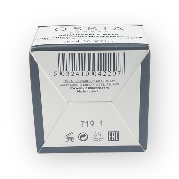 new Oskia 𑁍 Renaissance Mask 𑁍 Luxury Travel Size 𑁍 15 ml 𑁍 Sealed in Box - Picture 6 of 12